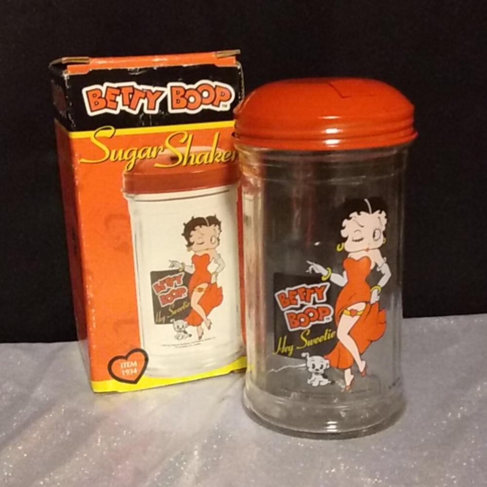 1999 Glass Betty Boop Sugar Shaker